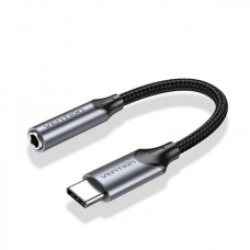 Адаптер Type-C-3.5мм Vention DAC Chip CTIA-OMTP 0.1m Black (BGMHA)