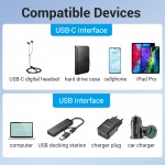 Адаптер Type-C-USB 3.0 Vention AluminIum nickel-plated M/F 5Gbps 3A Gray (CDPH0)