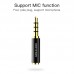 Адаптер Audio 2.5мм-3.5мм Vention M/F gold-plated Black (BFBB0)