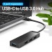 USB HUB Vention 4 в 1 Type-C-USB-MicroUSB 4USB 3.0 5Gbps 0.15m Black (TGKBB)
