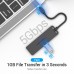 USB HUB Vention 4 в 1 Type-C-USB-MicroUSB 4USB 3.0 5Gbps 0.15m Black (TGKBB)