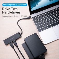 USB HUB Vention 4 в 1 Type-C-USB-MicroUSB 4USB 3.0 5Gbps 0.15m Black (TGKBB)