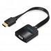 Адаптер HDMI-VGA v.1.4 Vention 0.2m Flat со звуком и питанием Black (ACKBB)