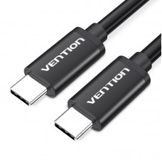 Кабель Type-C-Type-C 3.1 Vention PVC Shell Thunderbolt 3 4K 60Hz PD 60W 3A 5Gbps nickel-plated 0.5m Black (CAUBD)