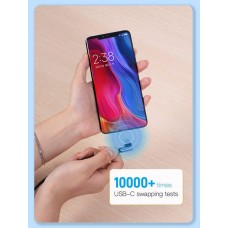 Кабель Type-C-Type-C Vention TPE Nylon Double 90° Degree PD 100W 5A 480Mbps nickel-plated 1m Grey (TANHF)