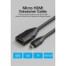 Удлинитель HDMI-microHDMI v.1.2 Vention M/F PVC 1080P 60Hz gold-plated 1m Black (ABBBF)