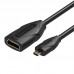 Удлинитель HDMI-microHDMI v.1.2 Vention M/F PVC 1080P 60Hz gold-plated 1m Black (ABBBF)