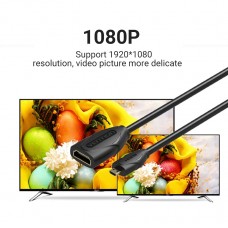 Удлинитель HDMI-microHDMI v.1.2 Vention M/F PVC 1080P 60Hz gold-plated 1m Black (ABBBF)