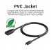 Удлинитель HDMI-microHDMI v.1.2 Vention M/F PVC 1080P 60Hz gold-plated 1m Black (ABBBF)