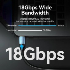 Кабель Vention HDMI-HDMI v2.0 4K 60Hz 10m Aluminum Alloy Blue (ALHSL)