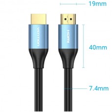 Кабель Vention HDMI-HDMI v2.0 4K 60Hz 10m Aluminum Alloy Blue (ALHSL)