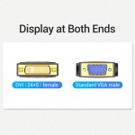 Адаптер DVI-I-VGA Vention (24 + 5) 1080P 60Hz M/F Upgraded Black (DDDB0)