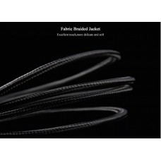 Кабель Audio 3.5мм-3.5мм Vention 2xM/F Fabric Braided 0.3m Black (BBUBY)