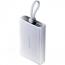 УМБ Vention 10000mAh 22.5W PD 1USB 1Type-C 3A In/Out Lightning In/Out LED display Gray