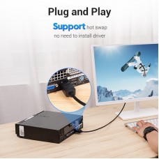 Кабель DisplayPort-DVI-D v.1.2 (24+1) Vention 1080P 60Hz 2m Black (HAFBH)