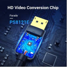 Кабель DisplayPort-DVI-D v.1.2 (24+1) Vention 1080P 60Hz 2m Black (HAFBH)