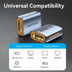 Адаптер HDMI-HDMI 2.1 Vention F/F Aluminum Alloy 8K 60Hz 4K 120Hz 2K 144Hz 48Gbps Blue (AIUH0) Адаптер HDMI-HDMI 2.1 Vention F/F Aluminum Alloy 8K 60Hz 4K 120Hz 2K 144Hz 48Gbps Blue (AIUH0)