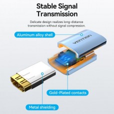 Адаптер HDMI-HDMI 2.1 Vention F/F Aluminum Alloy 8K 60Hz 4K 120Hz 2K 144Hz 48Gbps Blue (AIUH0)