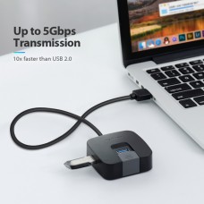USB HUB Vention USB-USB 4USB 3.0 0.5m Black (CHBBD)
