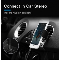 Кабель Audio Aux 3.5мм-3.5мм Vention F/F Fabric Braided gold-plated 3m Black (BAGBI)