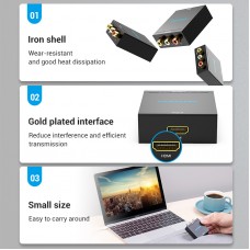 Конвертер HDMI-3RCA Vention 1080P 60Hz gold-plated Black (AEEB0)