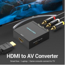 Конвертер HDMI-3RCA Vention 1080P 60Hz gold-plated Black (AEEB0)