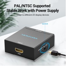 Конвертер HDMI-3RCA Vention 1080P 60Hz gold-plated Black (AEEB0)
