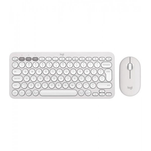 Комплект клавиатура + мышь Wireless Logitech Pebble 2 Combo White (920-012240)