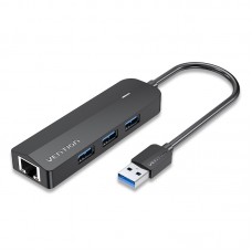 USB HUB Vention USB-MicroUSB-RJ45 3USB 3.0 Ethernet Adapter 5Gbps, 0.15m