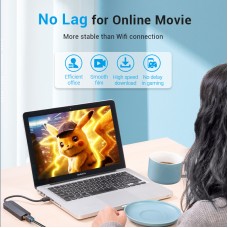 USB HUB Vention USB-MicroUSB-RJ45 3USB 3.0 Ethernet Adapter 5Gbps, 0.15m