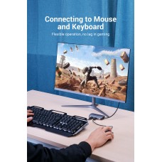 USB HUB 5 в 1 Vention Type-C-USB 4USB 3.0 PD 100W 5Gbps, 0.15m