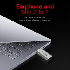 Звуковая карта USB-3.5мм 2.0 Vention OMTP-CTIA 7.1, Серый