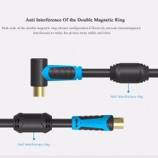 Кабель Coaxial Vention антенный F/F угол 90 gold-plated, 3m