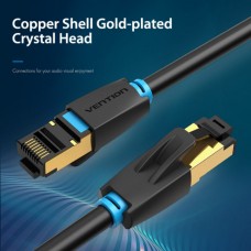 Патч-корд RJ45-RJ45 Vention LAN CAT8 SFTP 40Gbps 2000MHz Copper PVC Round, 1m