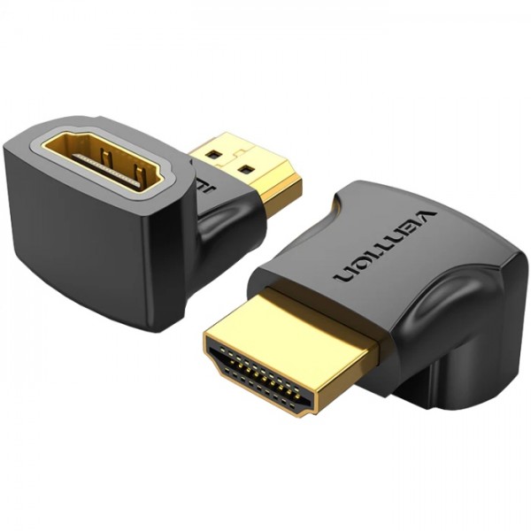 Перехідник HDMI F --> HDMI M, кут 90° 4K 60Hz PVC Vention чорний