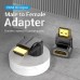 Перехідник HDMI F --> HDMI M, кут 90° 4K 60Hz PVC Vention чорний