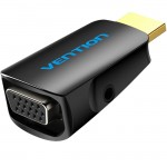 Перехідник HDMI M -> VGA F, 1080P 60Hz, 3,5мм Audio, Vention чорний Перехідник HDMI M -> VGA F, 1080P 60Hz, 3,5мм Audio, Vention чорний