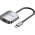 Перехідник USB 3.1 Type-C --> HDMI (F), 4K 30HZ, кабель 0.15м, Vention сірий