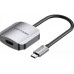 Перехідник USB 3.1 Type-C --> HDMI (F), 4K 30HZ, кабель 0.15м, Vention сірий