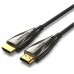 Кабель HDMI M - M, 20.0 м, V2.0, Optical 4K 60Гц 18Gbps Dolby 7.1 PVC Black Zinc Alloy Vention