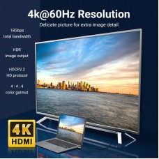 Кабель HDMI M - M, 30.0м, V2.0, Optical 4K 60Гц 18Gbps Dolby 7.1 PVC Black Zinc Alloy Vention