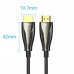 Кабель HDMI M - M, 50.0 м, V2.0, Optical 4K 60Гц 18Gbps Dolby 7.1 PVC Black Zinc Alloy Vention