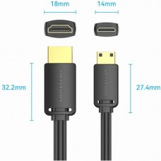 Кабель HDMI M - Mini M, 3.0 м, V2.0 4K 60Гц 18Gbps HDR Dolby Vention