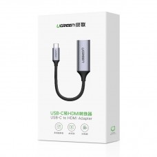 Перехідник USB 2.0 Type C --> HDMI V2.0 4K@60Hz 10 См CM297 UGREEN Сірий