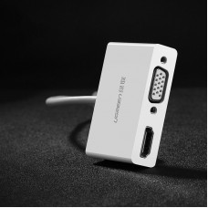 Перехідник USB 3.1 Type C --> HDMI + VGA MM123 UGREEN Білий