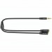 Перехідник аудіо Jack 3.5mm TRRS M -> 2X 3.5mm F (мікрофон + навушники) чорний Vention