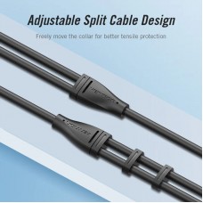 Перехідник аудіо Jack 3.5mm TRRS M -> 2X 3.5mm F (мікрофон + навушники) чорний Vention