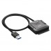 Перехідник USB 3.0 Type-A --> SATA III (F) + DC Adapter, CR108 UGREEN чорний