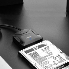 Перехідник USB 3.0 Type-A --> SATA III (F) + DC Adapter, CR108 UGREEN чорний