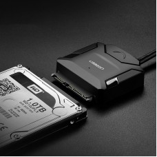 Перехідник USB 3.0 Type-A --> SATA III (F) + DC Adapter, CR108 UGREEN чорний